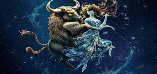Create a high definition image of a cosmic dance symbolizing the union of Taurus and Aquarius. The scene should feature a majestic Bull, embodying earthiness and stability, intertwined with a vibrant Water Bearer, representing innovation and freedom. Include swirling celestial elements, like stars and galaxies, that illustrate their contrasting yet complementary energies. The background should be a stunning night sky filled with twinkling stars, conveying a sense of wonder and harmony. Let the colors blend from earthy greens and browns for Taurus to airy blues and purples for Aquarius, highlighting their unique characteristics.