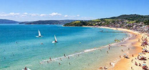 A high-definition image of Porirua District in New Zealand, showcasing its stunning coastline during a vibrant summer day. Include people sailing and paddleboarding on the sparkling waters, with families enjoying the sun on the golden sands of Titahi Bay. Capture panoramic views from Colonial Knob in the background, filled with lush greenery, and vibrant local markets bustling with activity. The atmosphere should radiate warmth and community spirit, reflecting the blend of urban life and natural beauty that defines Porirua.